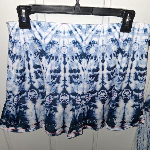 Lucky In Love Tie Dye Tennis/Pickleball Skort and Top Outfit Sz L - Picture 4 of 7
